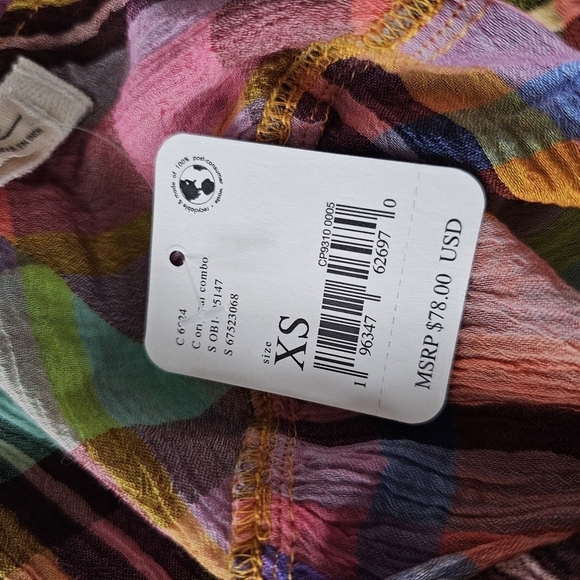 Free People Plaid Halter Top - Picture 4 of 5